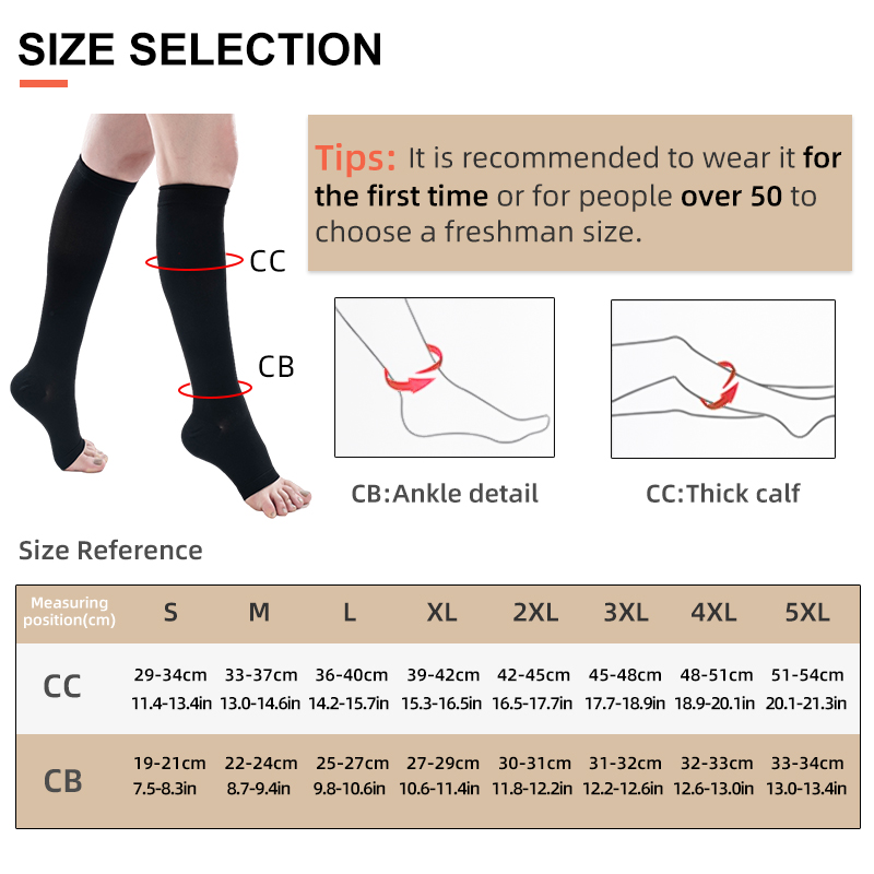 S-5XL 2pcs/Pair Medical Compre - огляд і ціна Compression Calf Sleeve